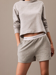 Terry Lounge Sleep Shorts, B10 Grey Heather, hi-res