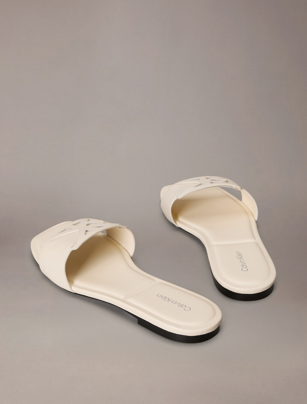 Amira 皮革方頭平底涼鞋, Light Cashew, hi-res