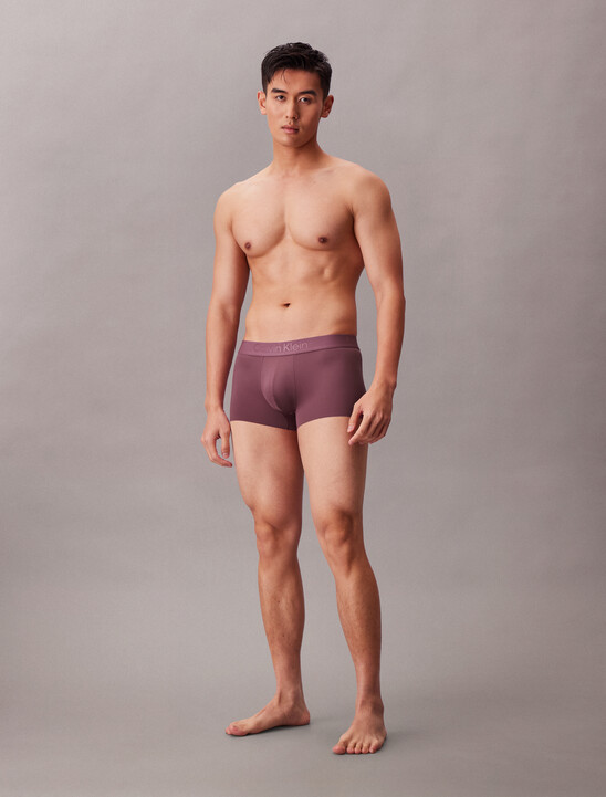 CK Black 超細纖維彈性低腰平口內褲