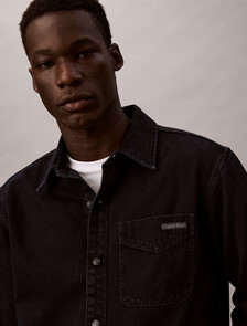 90's Denim Overshirt, BLUE BLACK STONE, hi-res