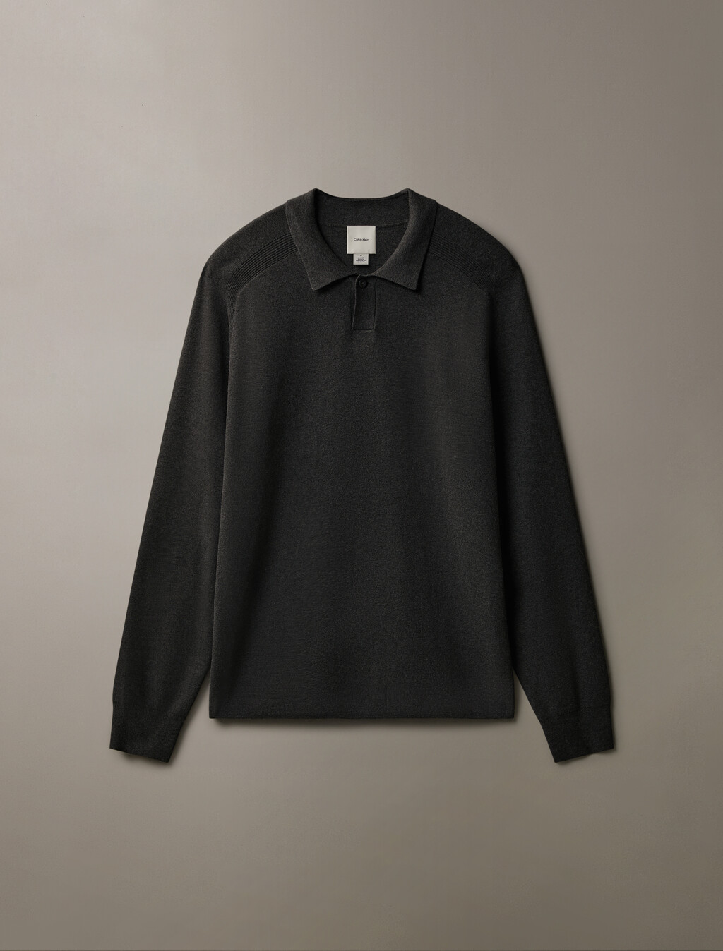 Tech Knit Sweater Polo Shirt, Gunmetal Htr, hi-res