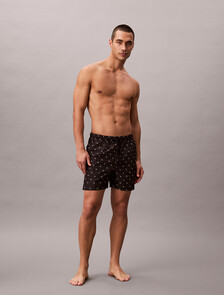 Solid Swim Shorts, 17496 DIAMOND LOGO BLACK, hi-res