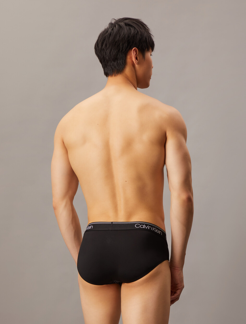 超細纖維彈性三角內褲 3 件組, 3 Black, hi-res