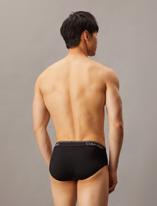 超細纖維彈性三角內褲 3 件組, 3 Black, hi-res