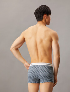 Icon 彈性棉質平口內褲 2 件組, Glacier/ PLUSH MONOGRAM VINTAGE INDIGO, hi-res