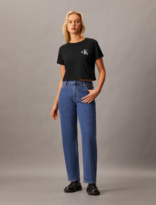 Monogram 短版 T 裇, Ck Black, hi-res