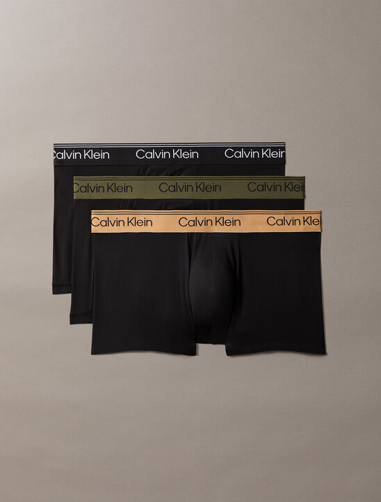 3 Pack Low Rise Trunks - Microfibre Stretch