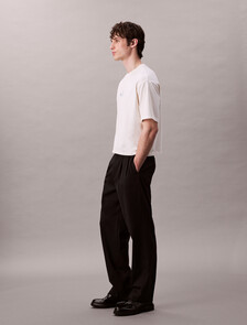 Monogram Logo Washed Relaxed Tee, Tofu, hi-res