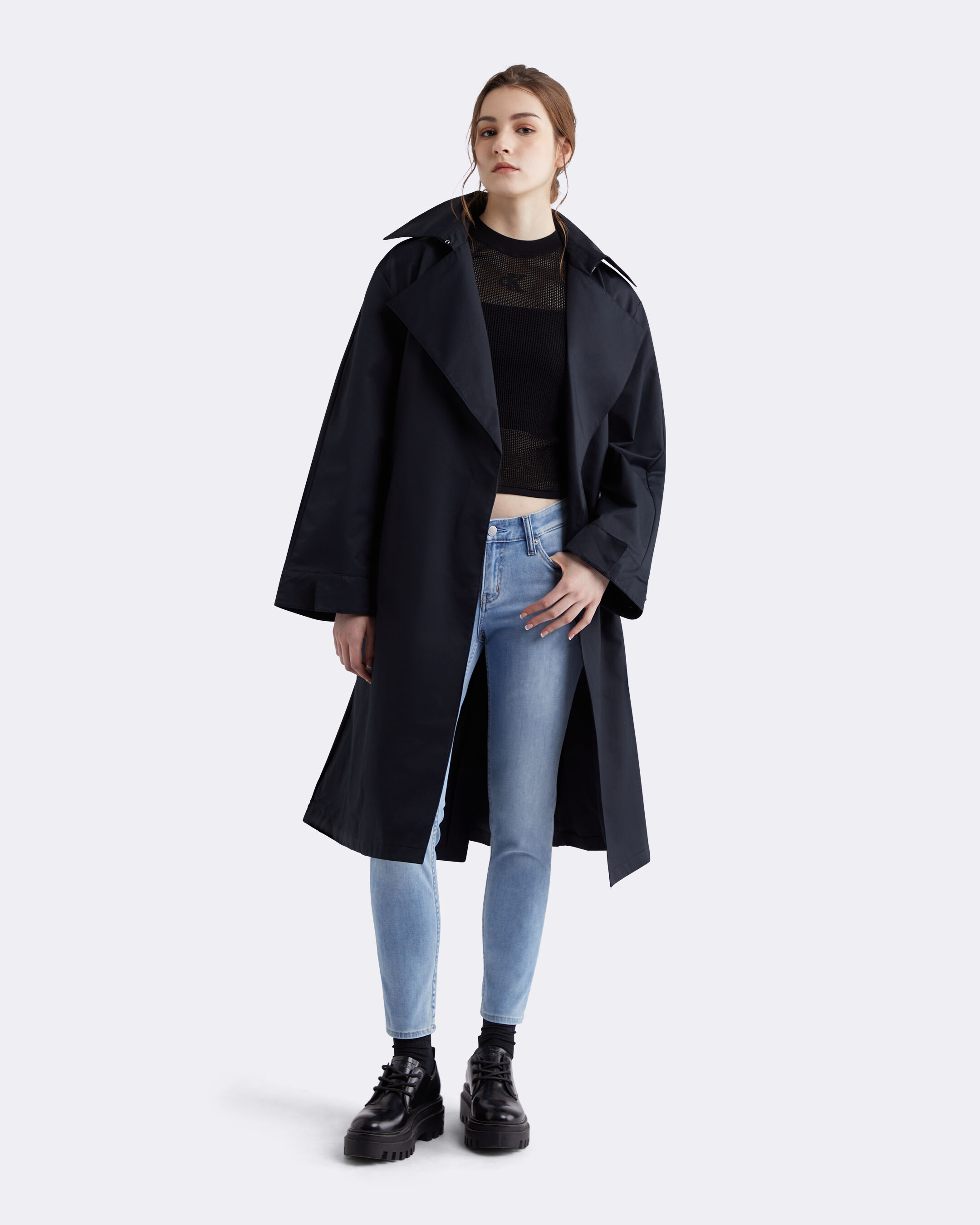 Calvin klein tan trench outlet coat