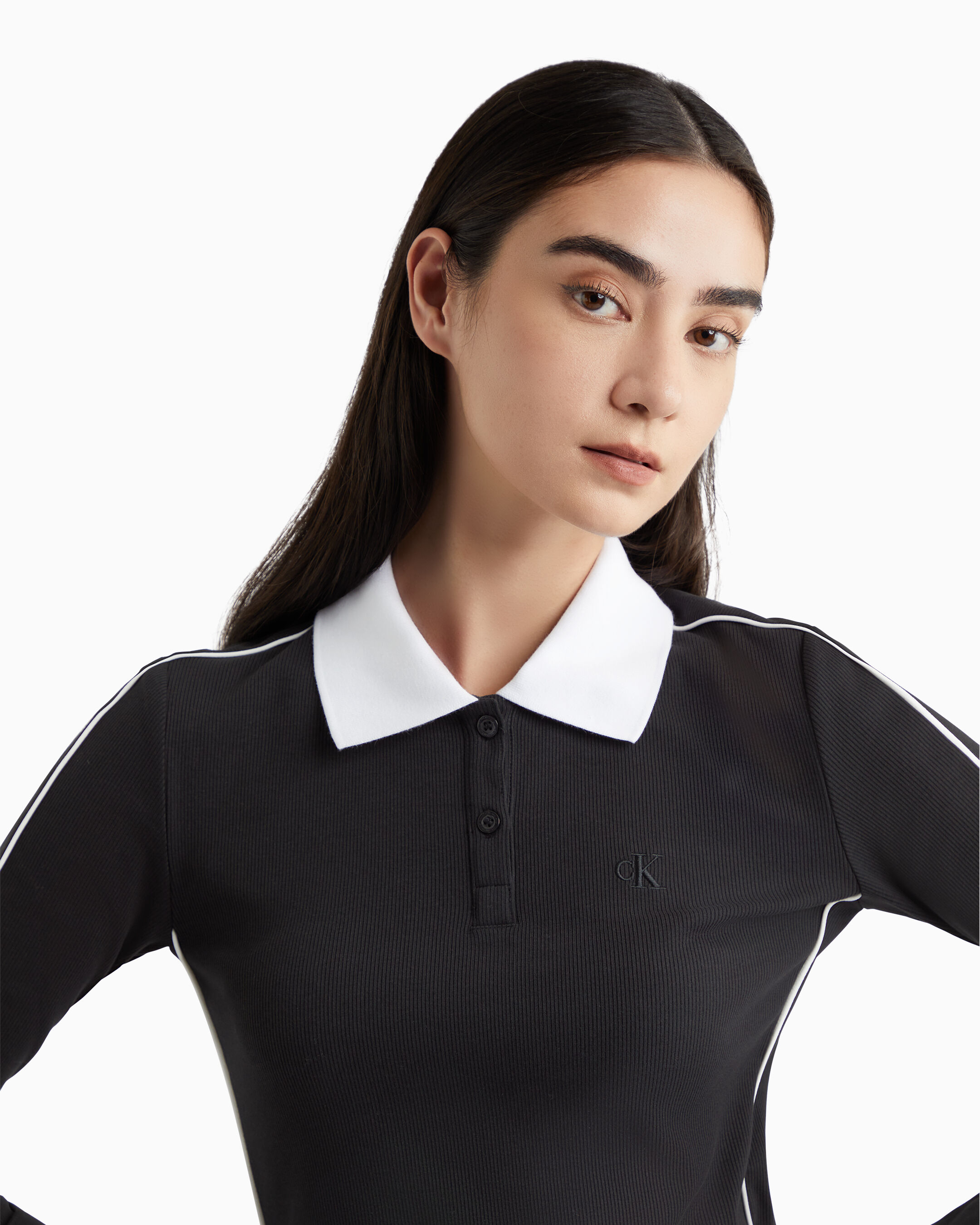 Calvin klein bell deals sleeve piping detail dress