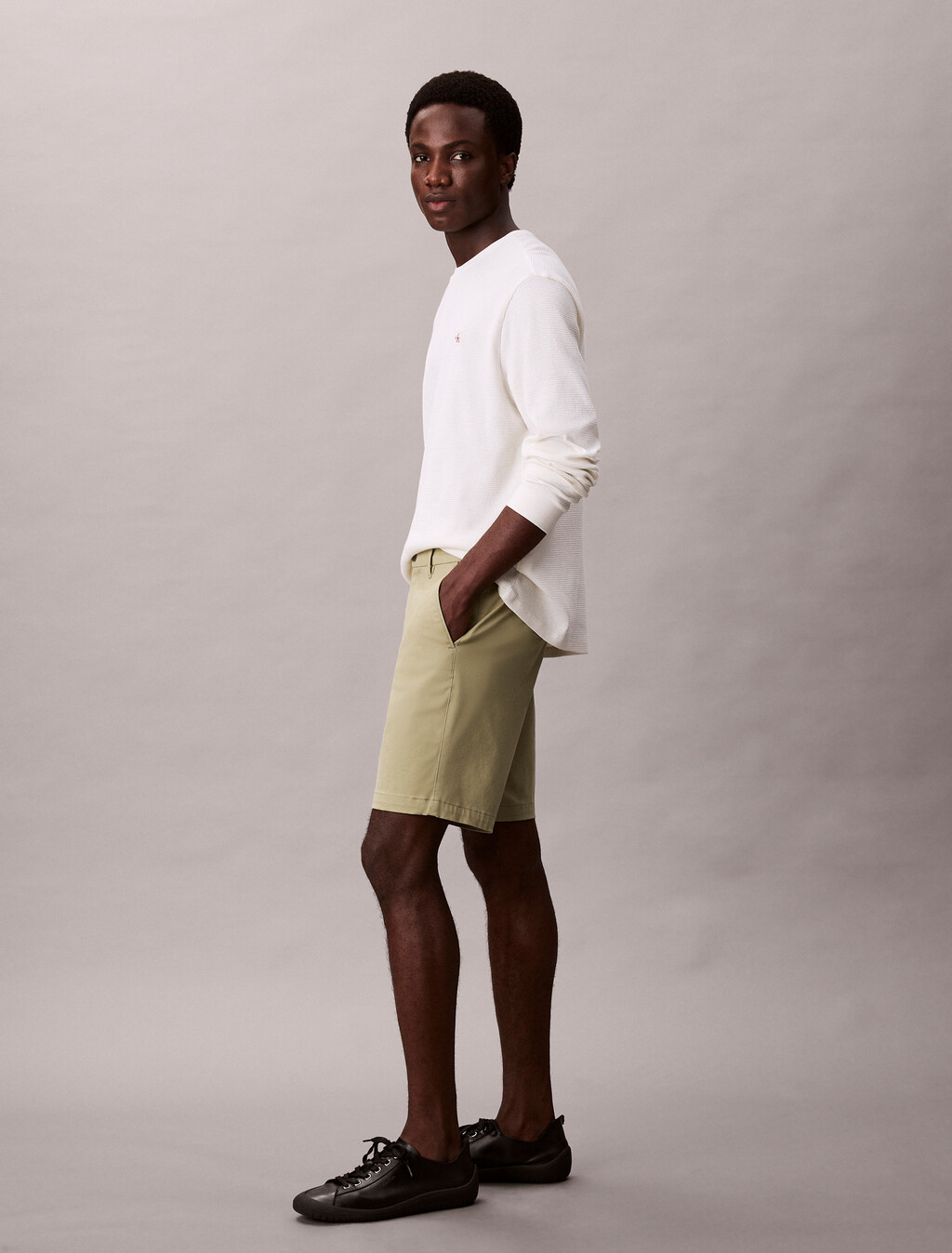 Refined Cotton Stretch Short, Seagrass, hi-res
