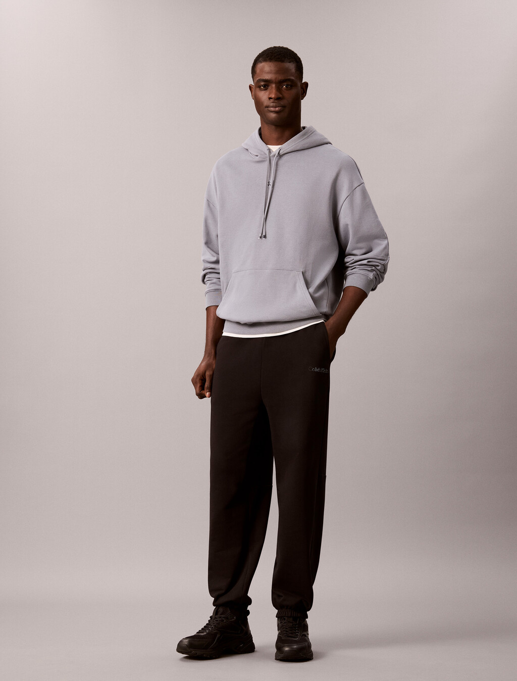 Graphic Monogram Hoodie, Grey Thunder, hi-res
