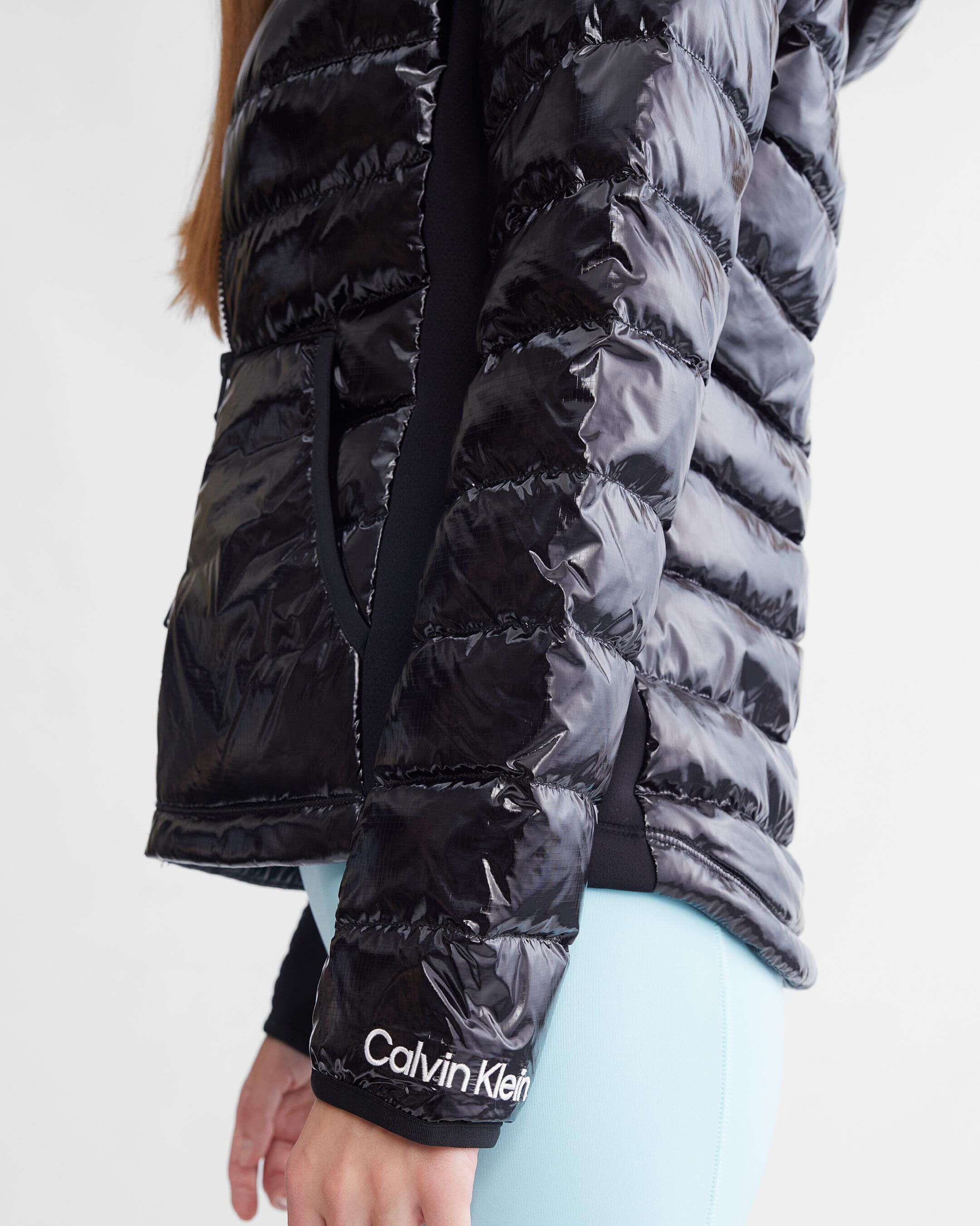 Calvin klein logo puffer jacket outlet