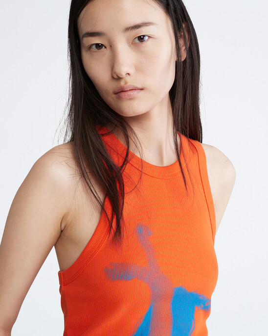 Standards Ribbed Twirl Graphic Tank Top