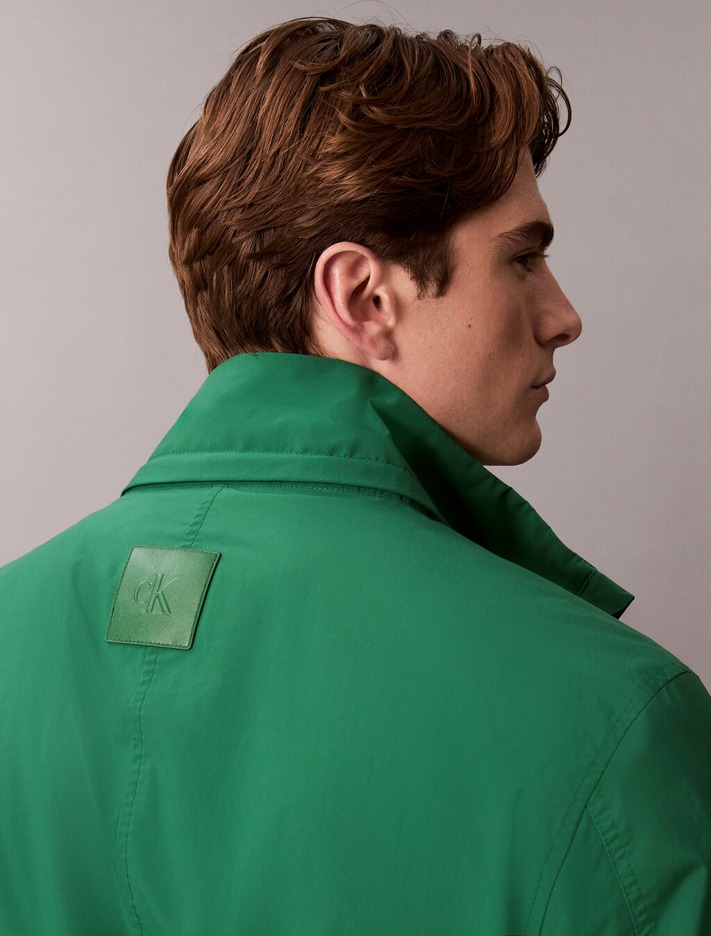 輕盈寬短版風衣, Verdant Green, hi-res