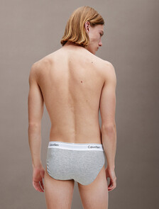 Icon Cotton 彈力低腰三角褲（2 件組）, 1 Grey Heather / 1 Black, hi-res