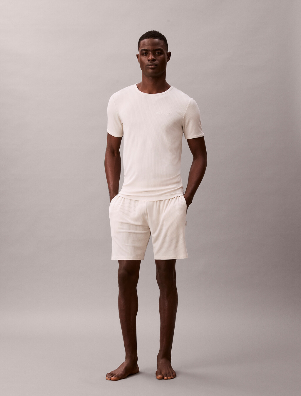 莫代爾羅紋針織套組, Chalk, hi-res