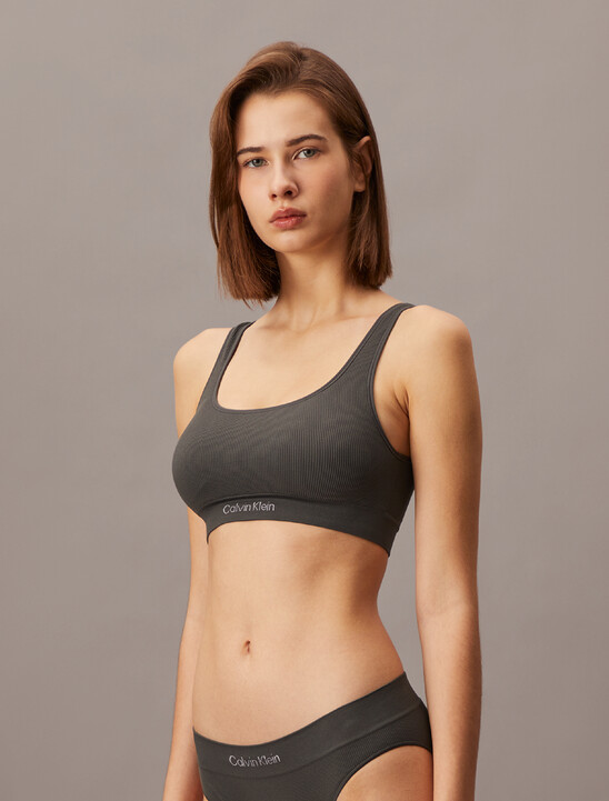 Seamless Rib Knit Lightly Lined Bralette