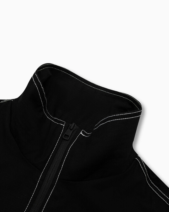 VARSITY 弧形標誌立領外套