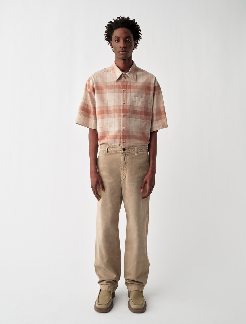 Kit鈕扣襯衫, Sand, hi-res