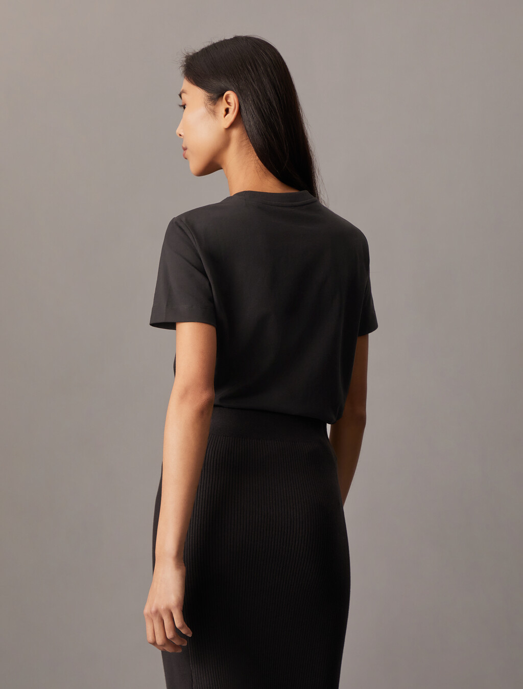 Core Monogram Embroidery Tee, Ck Black, hi-res