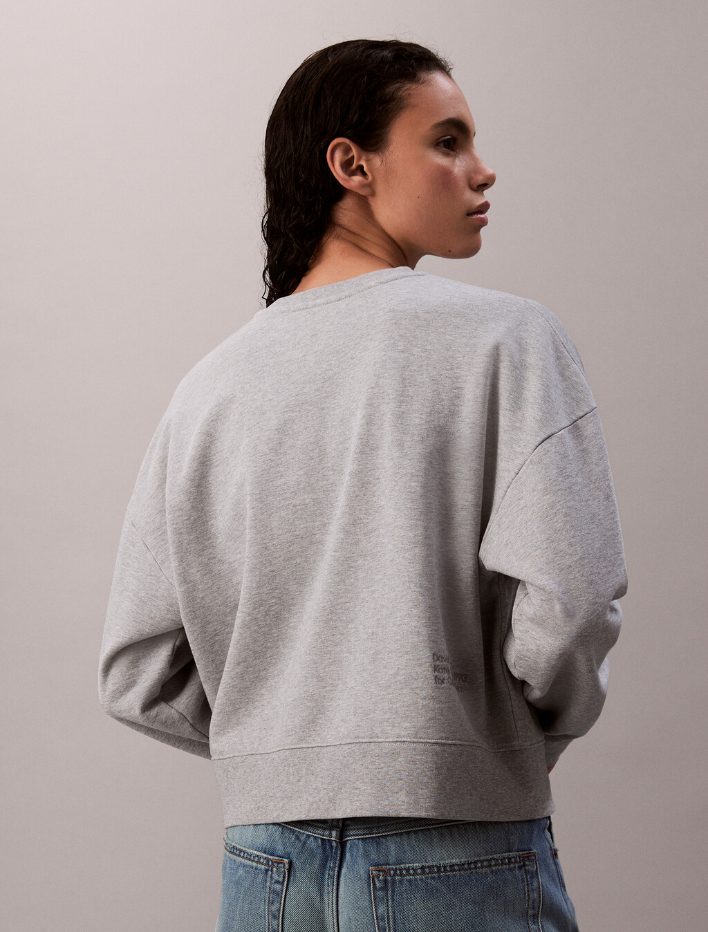 Kate Moss 毛圈布圖案寬版運動衫, Heroic Grey Heather, hi-res