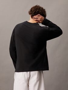 Institutional Logo Long Sleeve Tee, Ck Black, hi-res