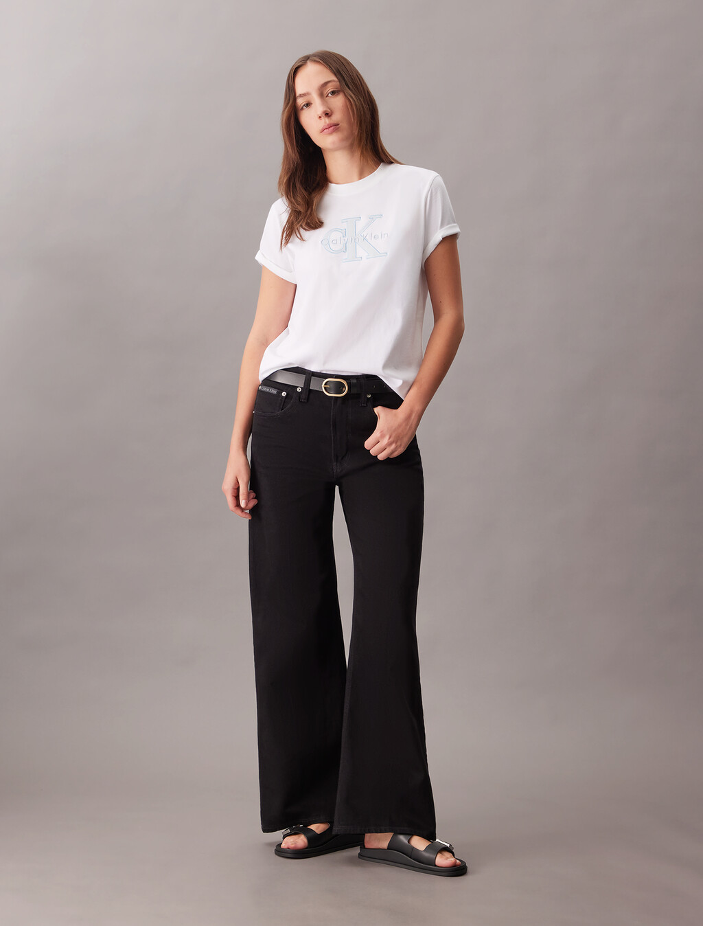 Monogram Appliqu&eacute; T-shirt, Bright White, hi-res