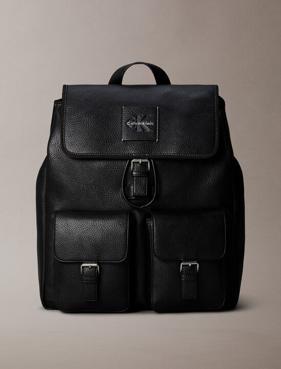 Pebbled Signature Logo Trolley Backpack