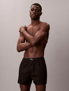 CK X Cotton Monogram Slim Boxer, Black, hi-res