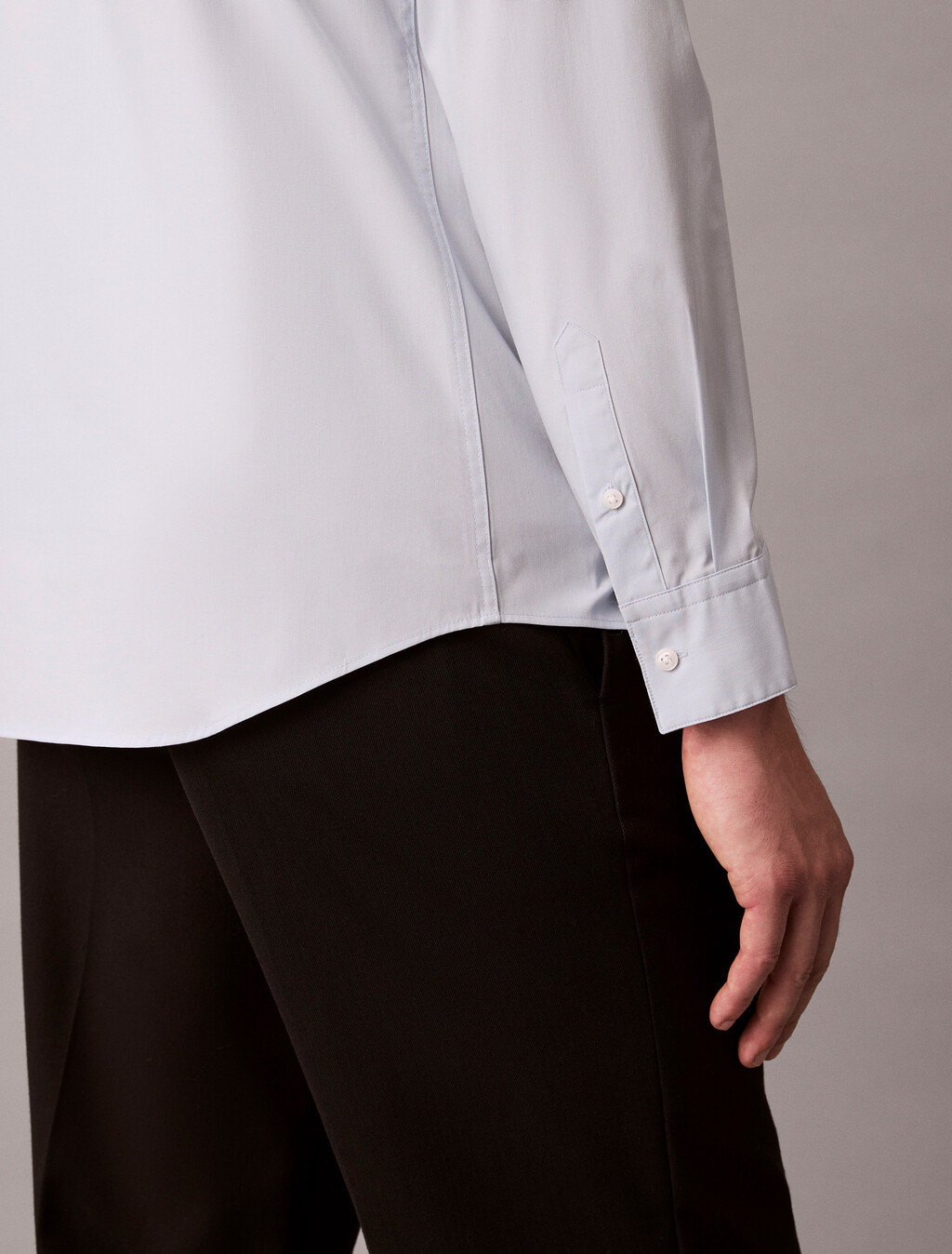 Slim Stretch Poplin Shirt, Niagara Mist, hi-res