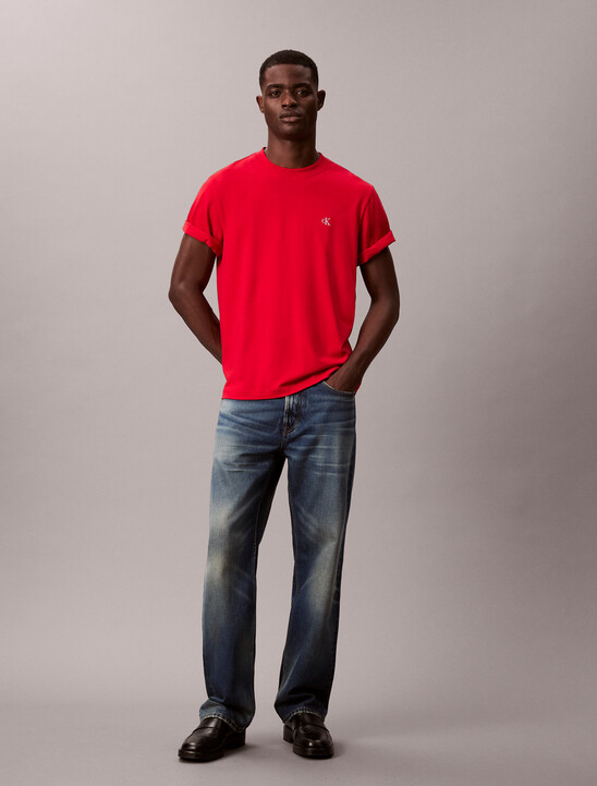 Embroidered Monogram Logo Relaxed T-Shirt