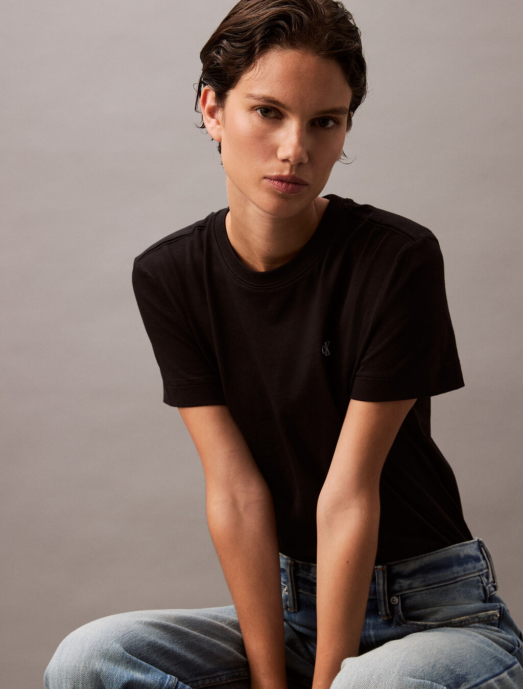 CLASSIC SLIM TEE, Black, hi-res