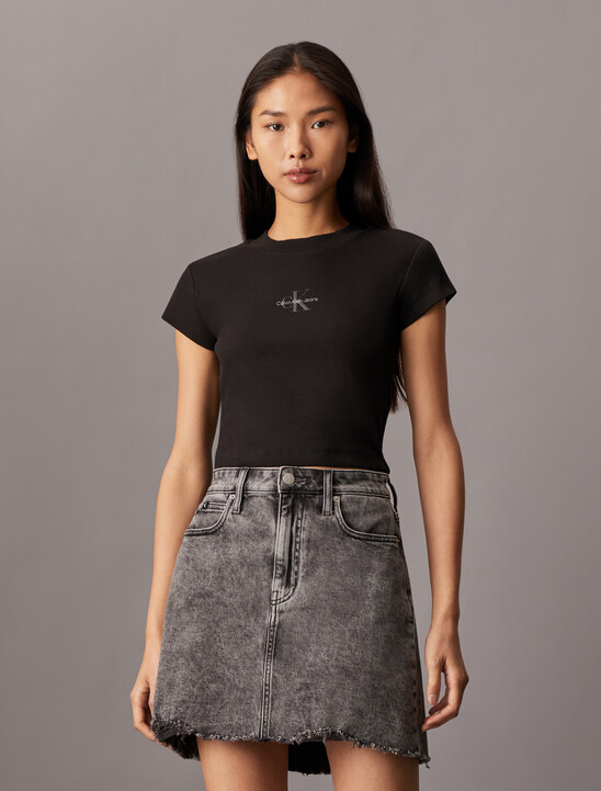 Monogram 貼身羅紋針織 T 裇