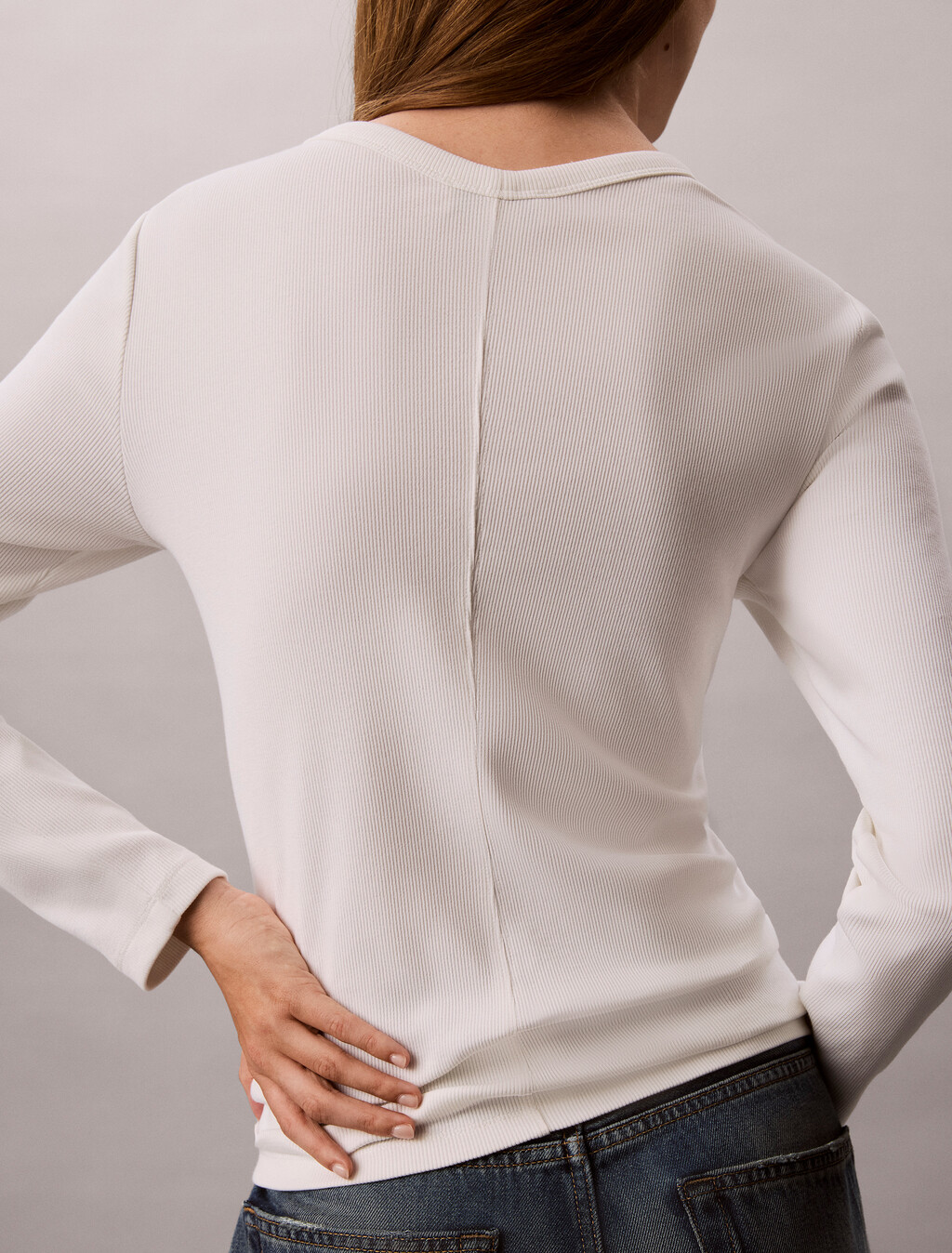 Slim Ribbed Cotton Cardigan, Bright White, hi-res