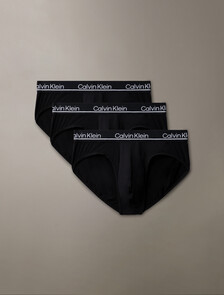 CK Micro Plus Hipster Briefs 3 Pack, BLACK, hi-res