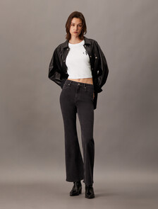 Monogram Cropped Tee, Bright White, hi-res