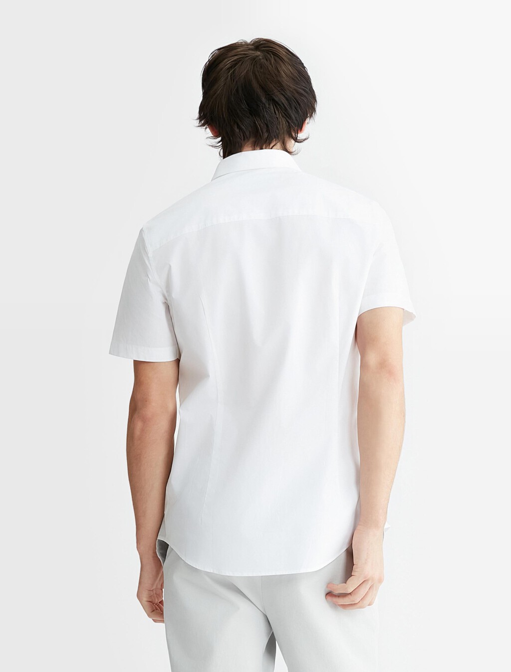 同色調 MONOGRAM 短袖襯衫, BRIGHT WHITE, hi-res
