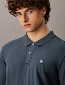 CK 徽章標準版型 Polo 衫, Ink, hi-res