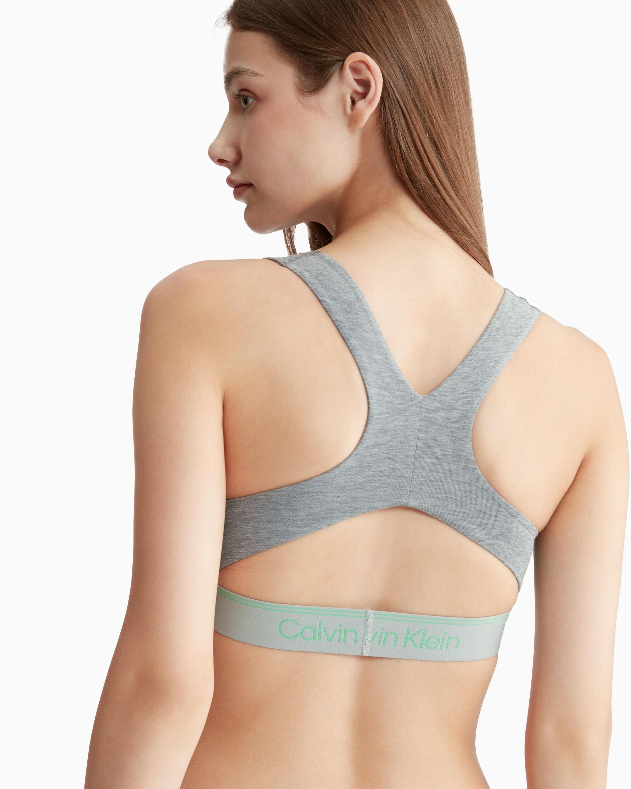 Athletic Cotton Lightly Lined Bralette | grey | Calvin Klein