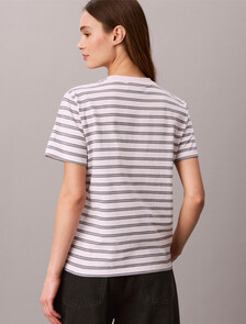 Striped Monogram Logo T-Shirt, Dylan Stripe Crystal Blush, hi-res