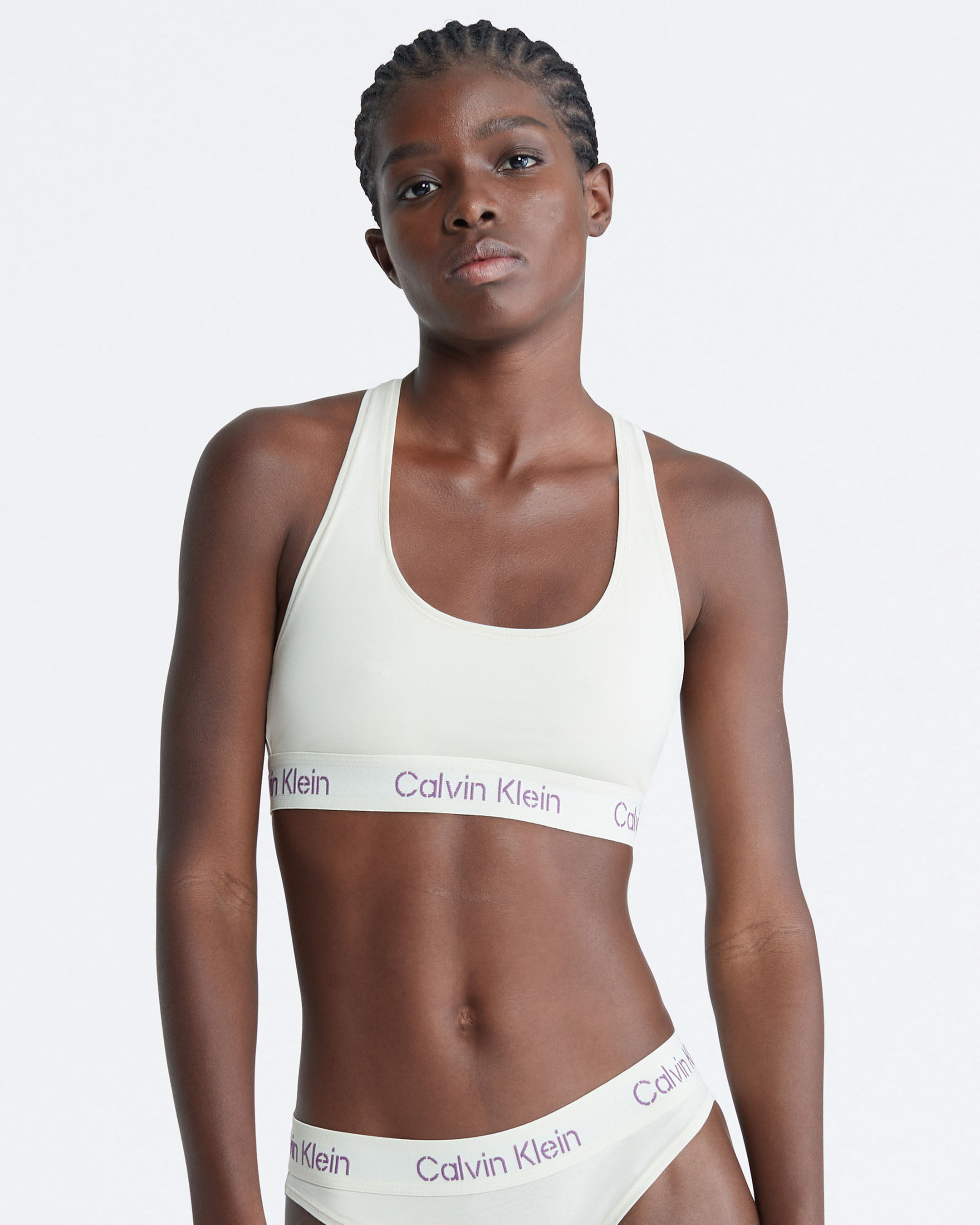 Calvin klein modern sale cotton bralette white