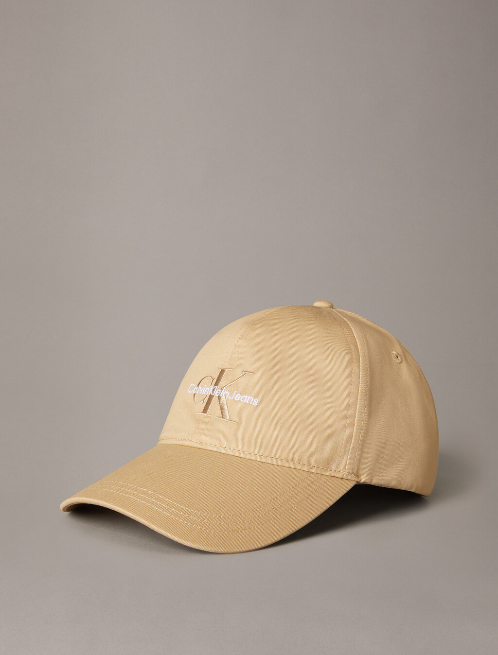 Monogram 斜紋棉質棒球帽, Pale Khaki, hi-res