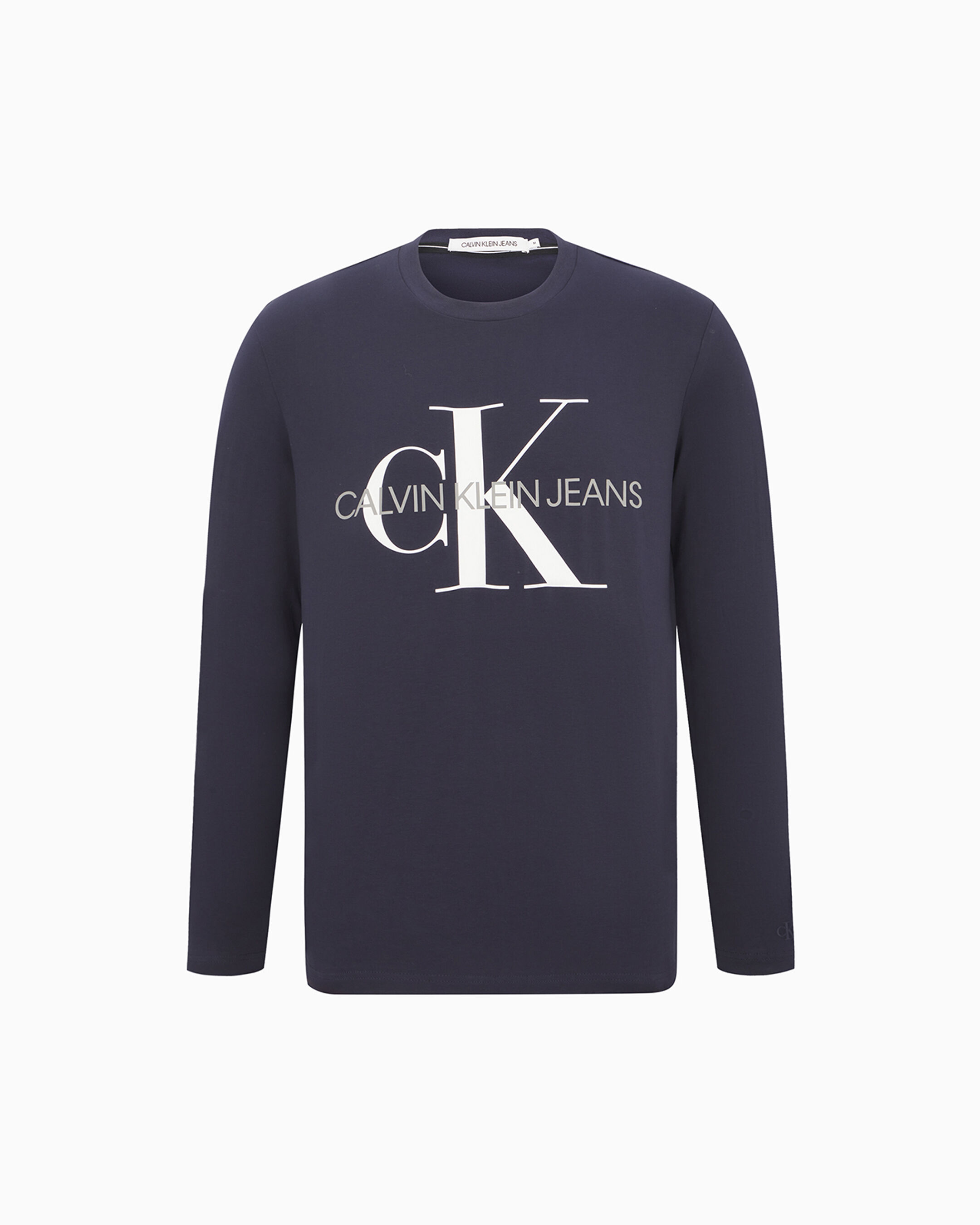 Monogram Logo Long Sleeve Tee blue Calvin Klein Taiwan