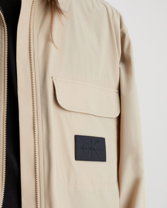 Oversized Zip Up Shirt Jacket
