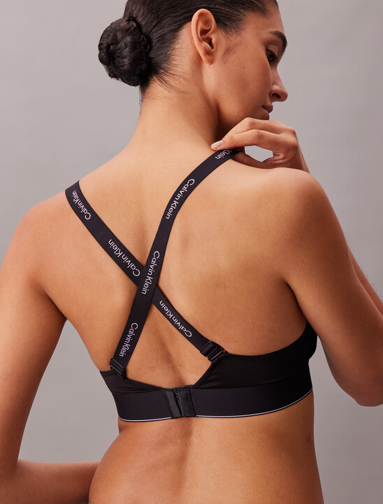 Lightly Lined Bralette - Graphic Monogram Microfibre Stretch