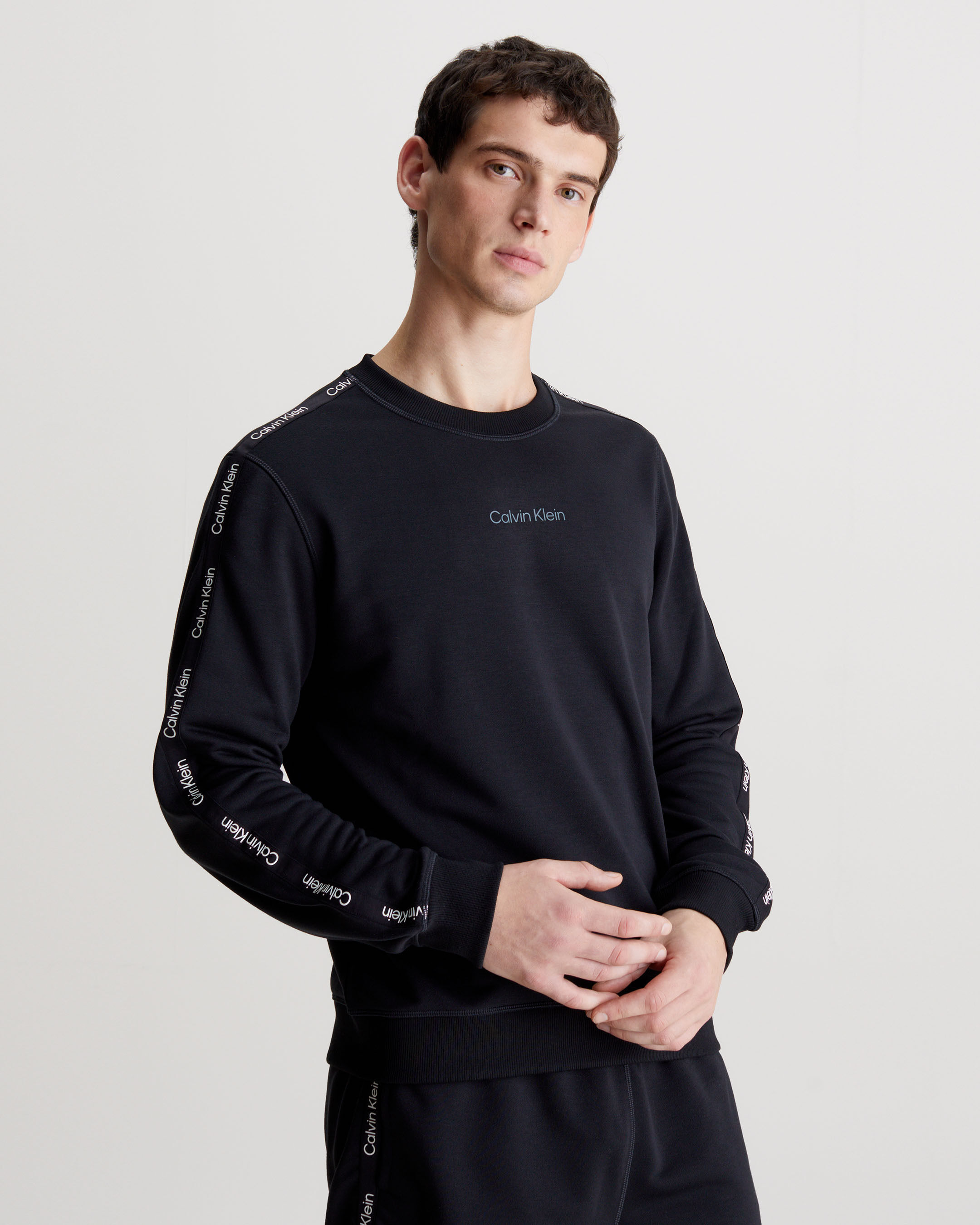 Calvin klein black logo best sale sweatshirt