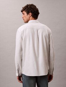 Melange Flannel Easy Button-Down Shirt, Harbor Mist, hi-res