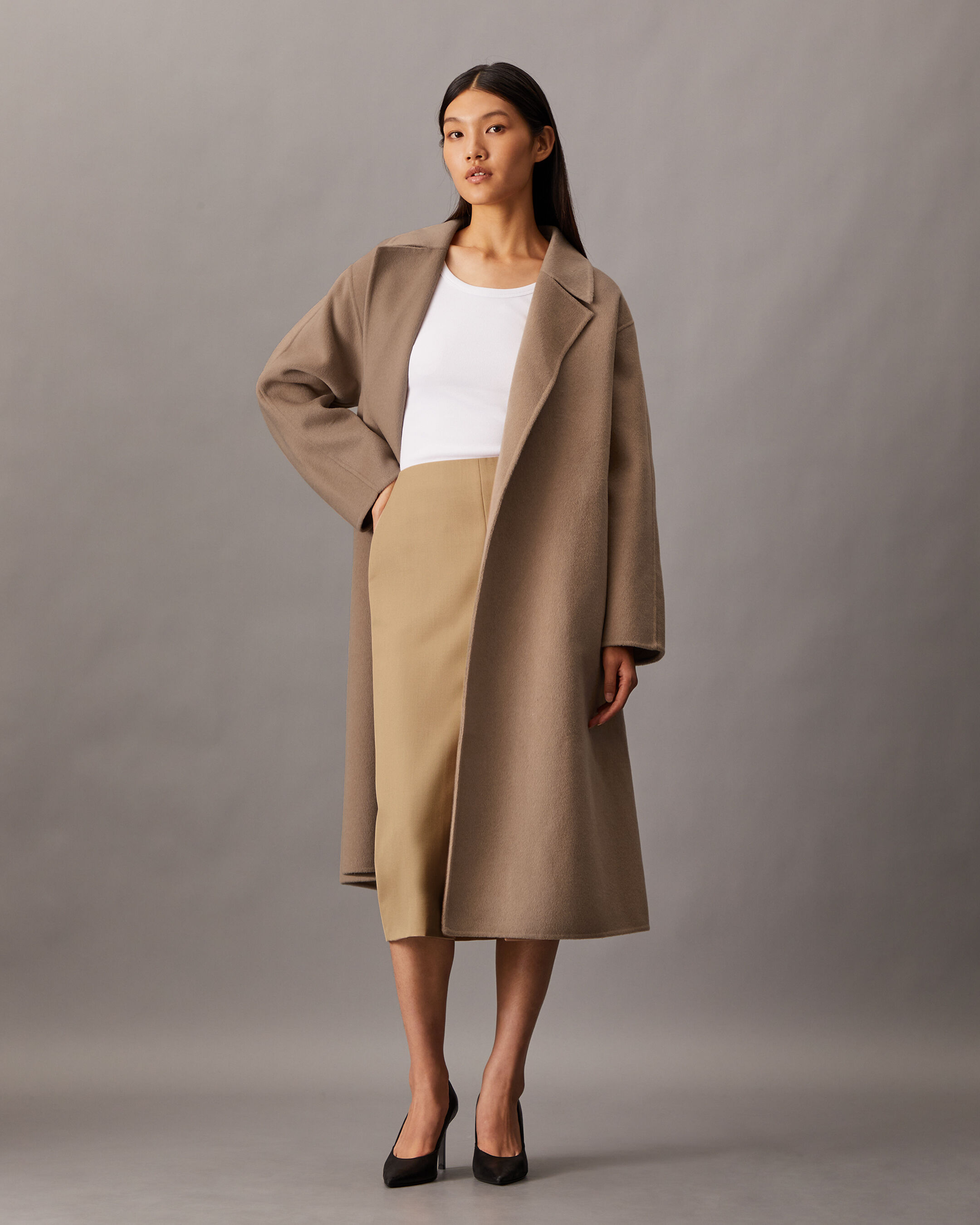 【美品】eaphi multi way volume trench coat ASYMMETRY CAPE TRENCH COAT