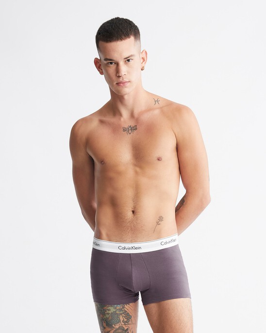 Calvin Klein CK men lilac purple modern cotton low rise trunk underwear S M  L 